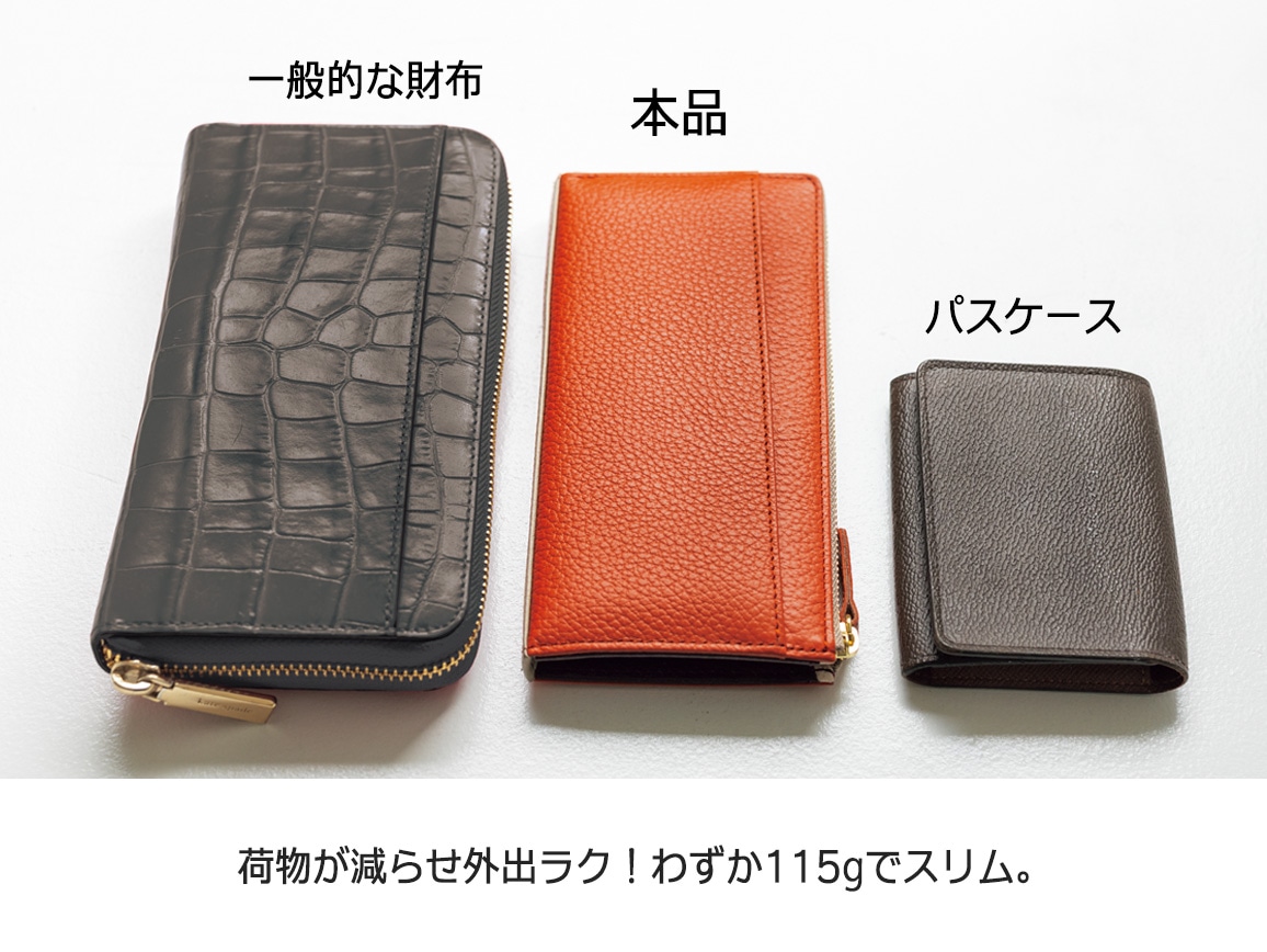 日本製 ガバッと開いて出し入れしやすいコンパクトな長財布 日本製 ガバッと開いて出し入れしやすいコンパクトな長財布