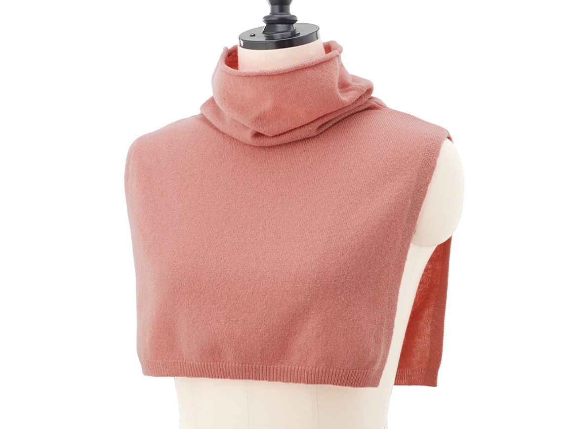 カシミヤ混つけ襟風スヌード カシミヤ混つけ襟風スヌード