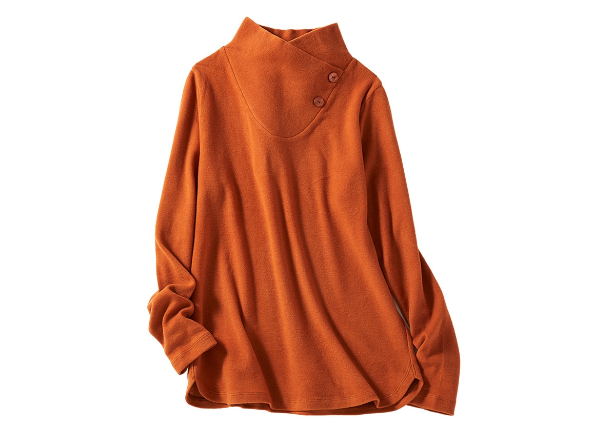 重ね襟大人のフリースプルオーバー 重ね襟大人のフリースプルオーバー