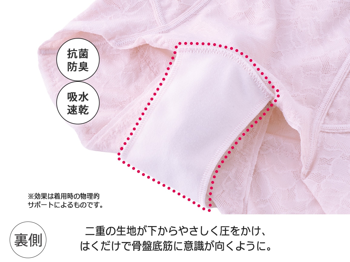 ハルメク ヘルスプラス・骨盤底筋&ヒップサポートショーツ(総レース)【広告商品】 ハルメク ヘルスプラス・骨盤底筋&ヒップサポートショーツ(総レース)【広告商品】