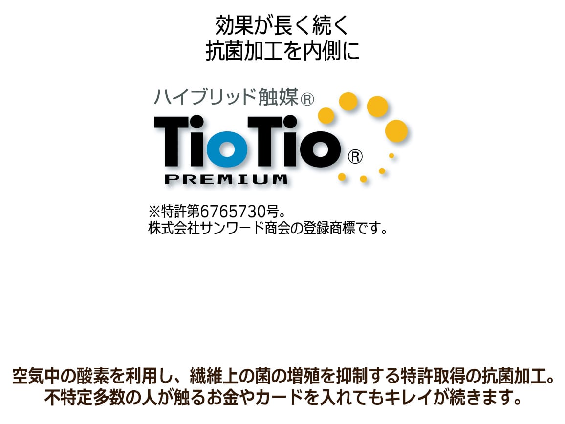 日本製 仕分けがしやすい抗菌スマート長財布 日本製 仕分けがしやすい抗菌スマート長財布