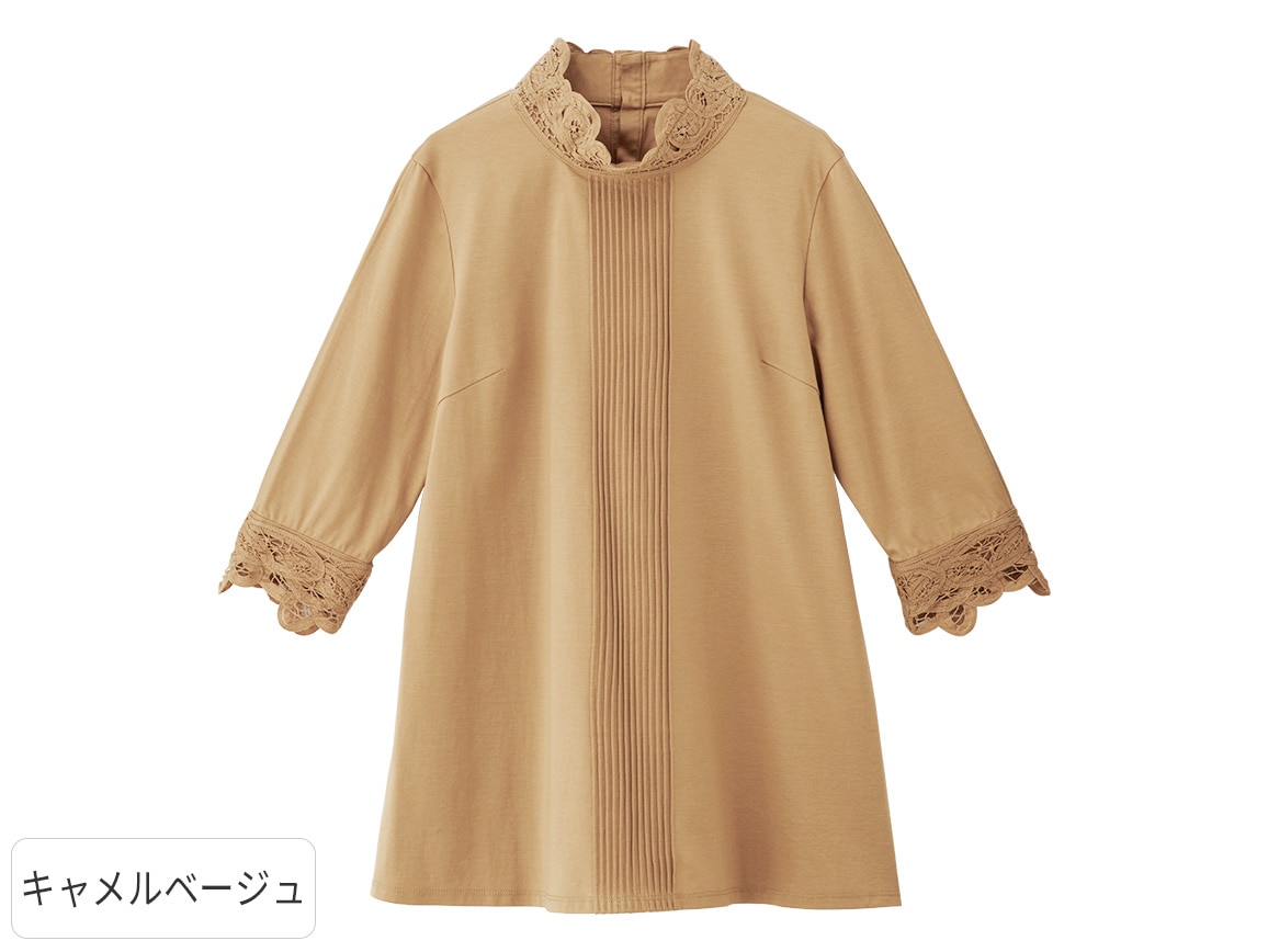 バテンレース使いチュニック【広告商品】 バテンレース使いチュニック【広告商品】