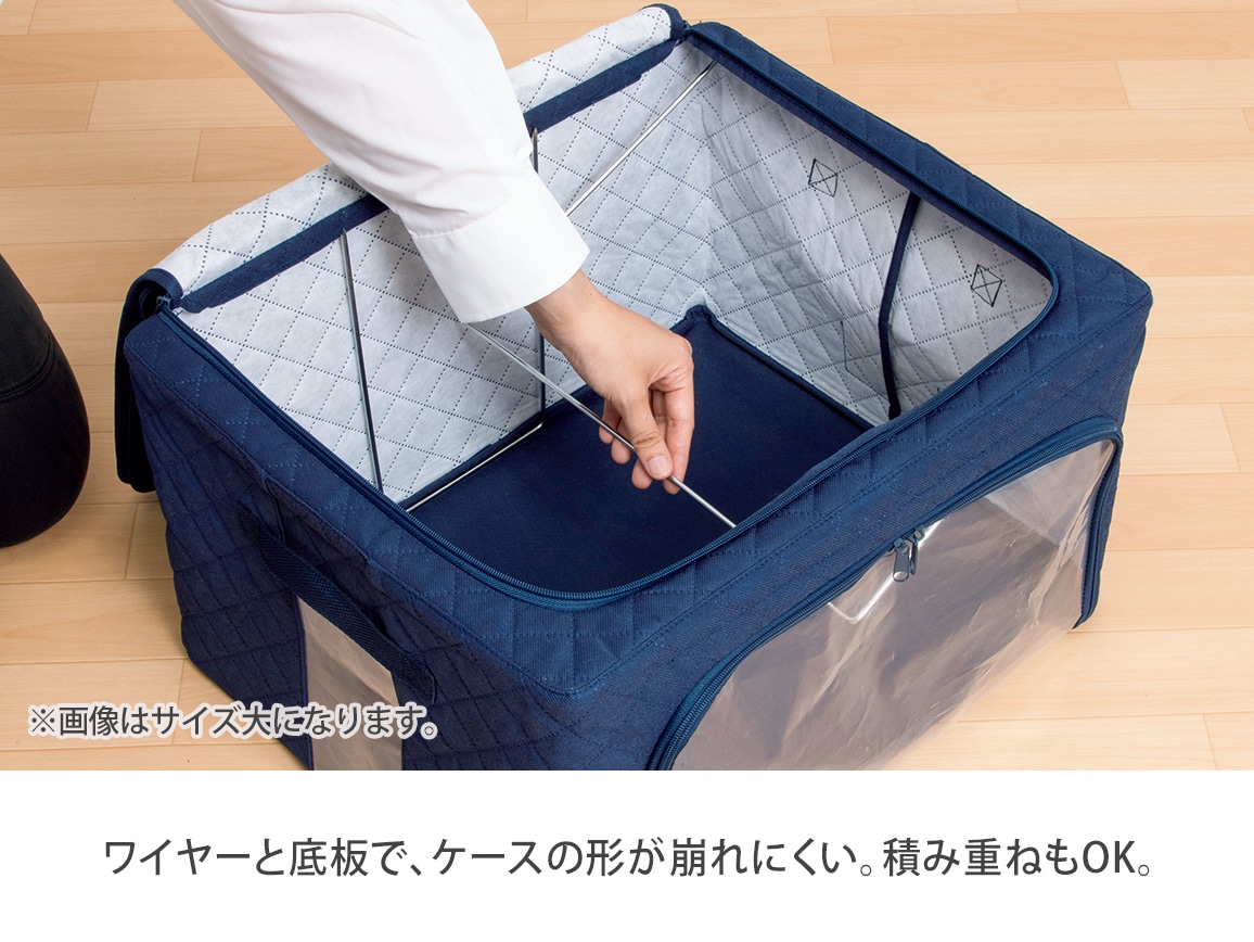 取り出しやすい防ダニ衣類収納ボックス(2個組) 小 取り出しやすい防ダニ衣類収納ボックス(2個組) 小