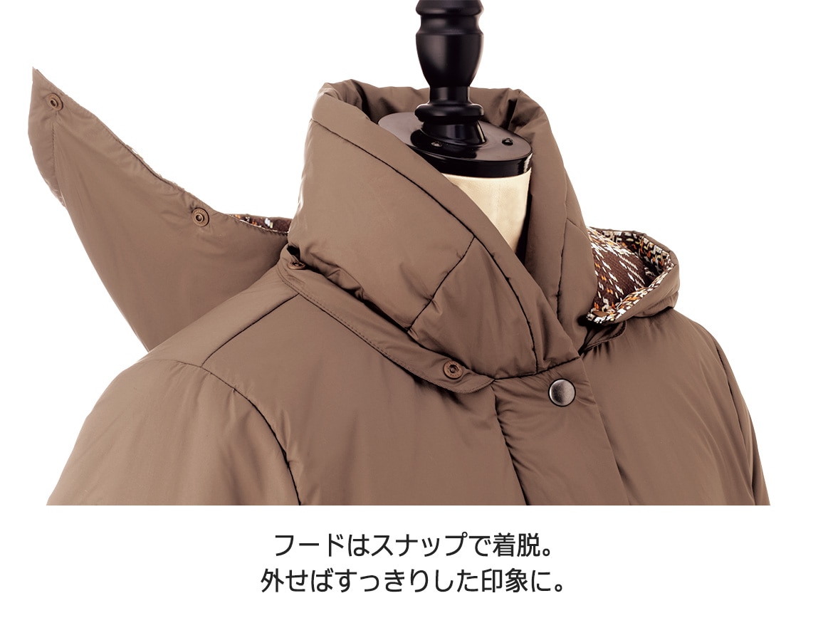 グラフェン中綿リバーシブルコート(02_M 36_モカ): ｜ カタログ