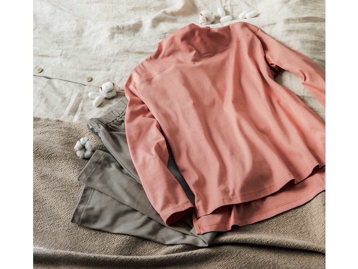 日本製 コットンシルク なめらかスムースニットパジャマ【広告商品】 日本製 コットンシルク なめらかスムースニットパジャマ【広告商品】