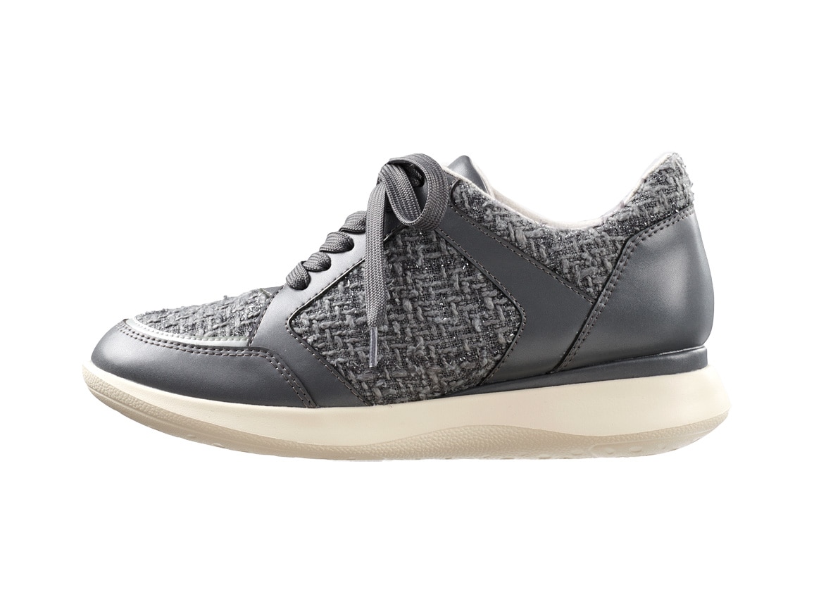 ハルメク ツイードヒールアップスニーカー ハルメク ツイードヒールアップスニーカー