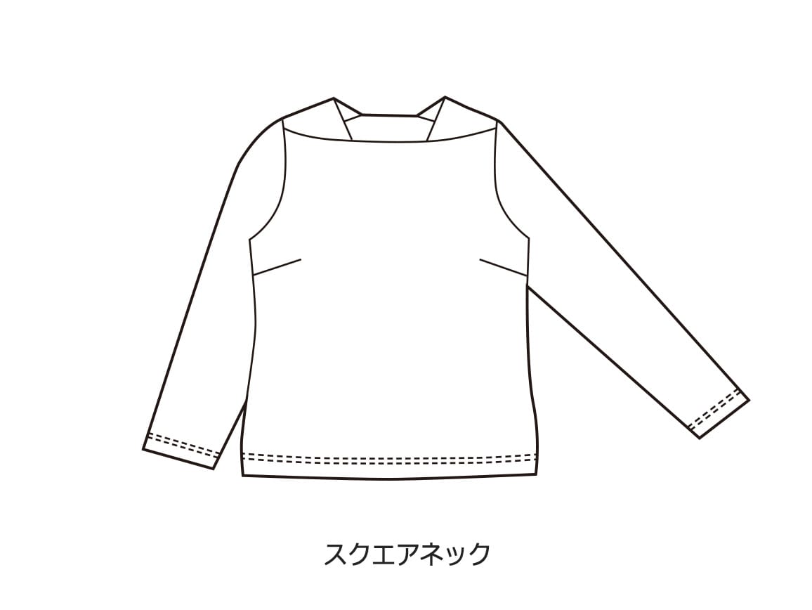 オーガニックコットンプルオーバー(スクエアネック) オーガニックコットンプルオーバー(スクエアネック)