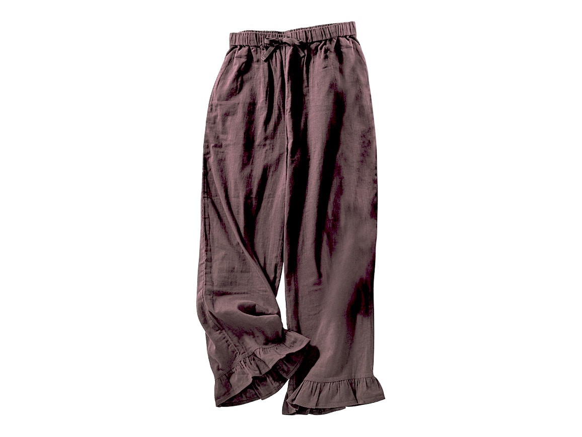 ストレッチWガーゼ 足さばきのよいフリルパンツ ストレッチWガーゼ 足さばきのよいフリルパンツ