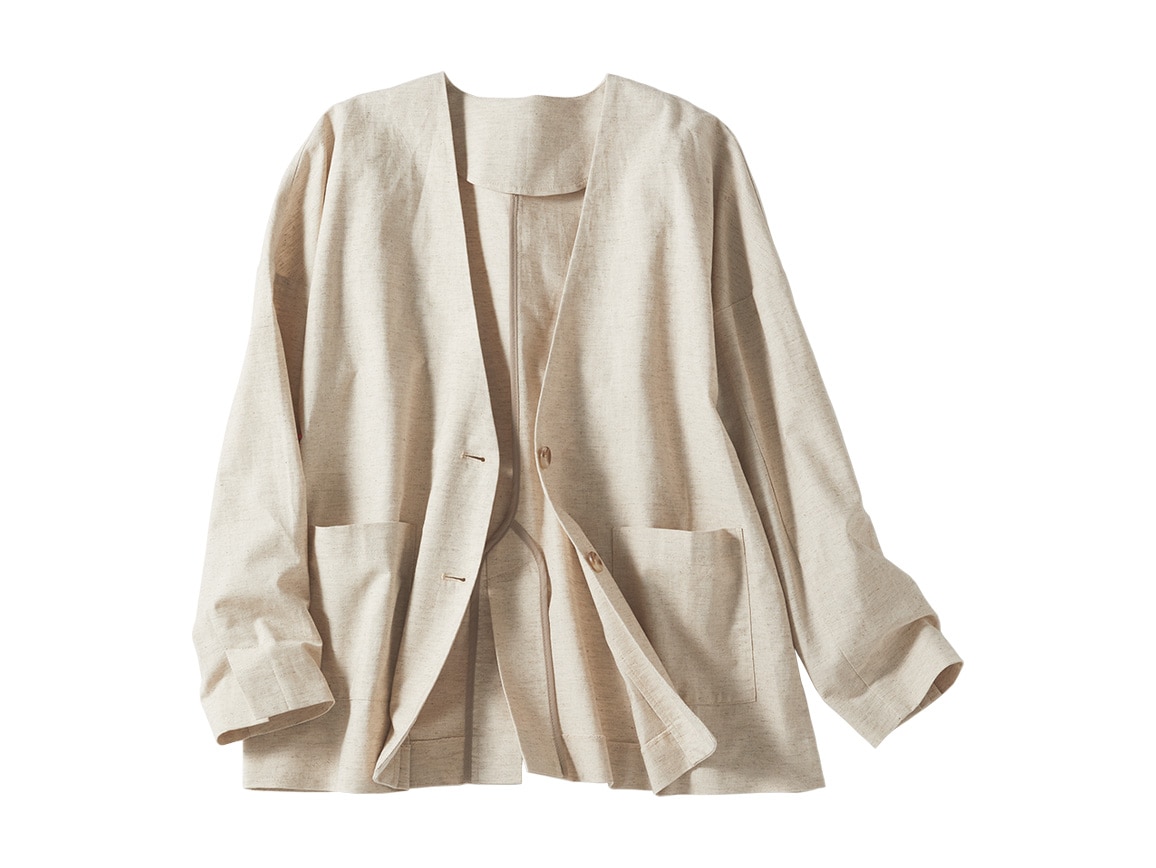 綿麻ライトジャケット(長袖)【広告商品】 綿麻ライトジャケット(長袖)【広告商品】