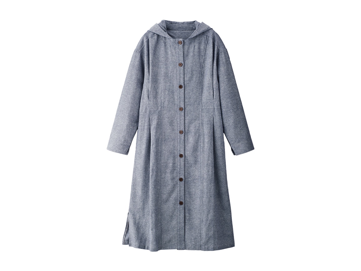 綿麻ツイルワンピースコート 綿麻ツイルワンピースコート