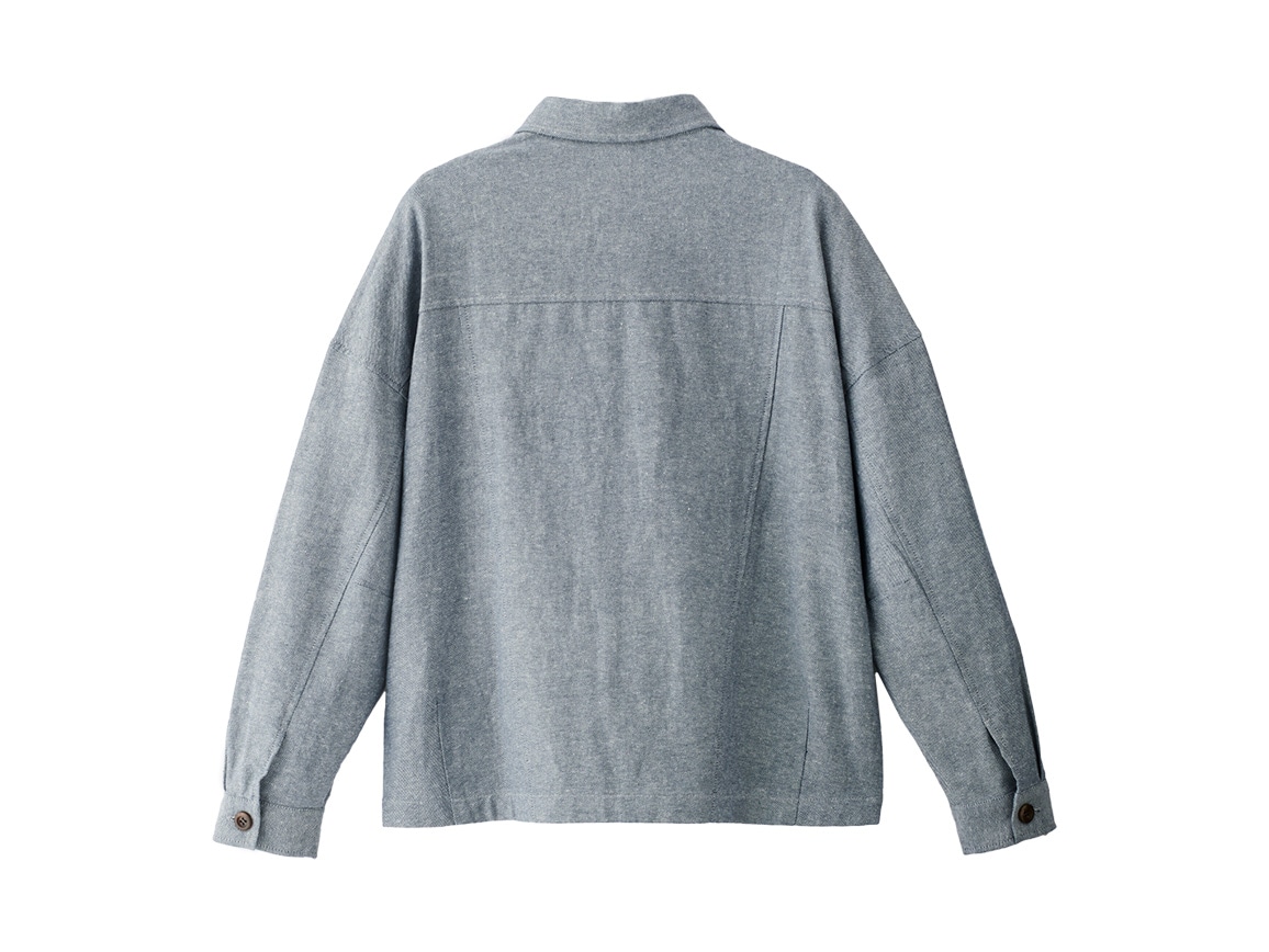 綿麻ツイルデニム調ブルゾン 綿麻ツイルデニム調ブルゾン