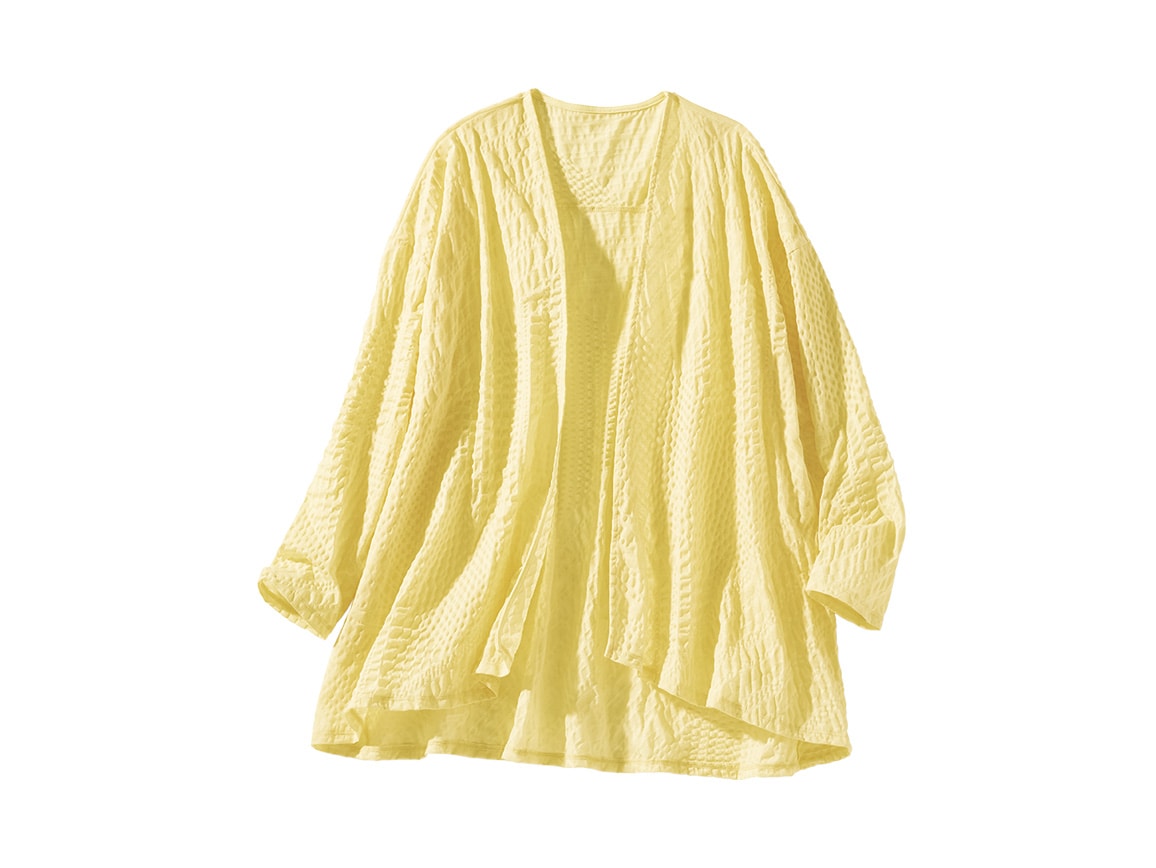 塩縮加工 着流しカーディガン 塩縮加工 着流しカーディガン