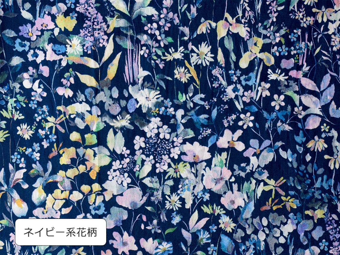 リバティプリントピコフリルつきシャツワンピース リバティプリントピコフリルつきシャツワンピース