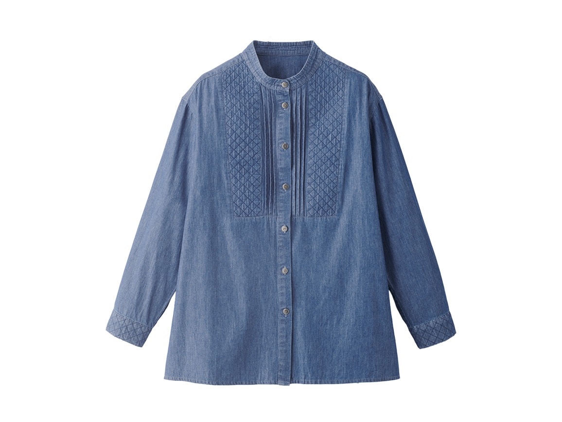 キルトデザインダンガリーシャツ キルトデザインダンガリーシャツ