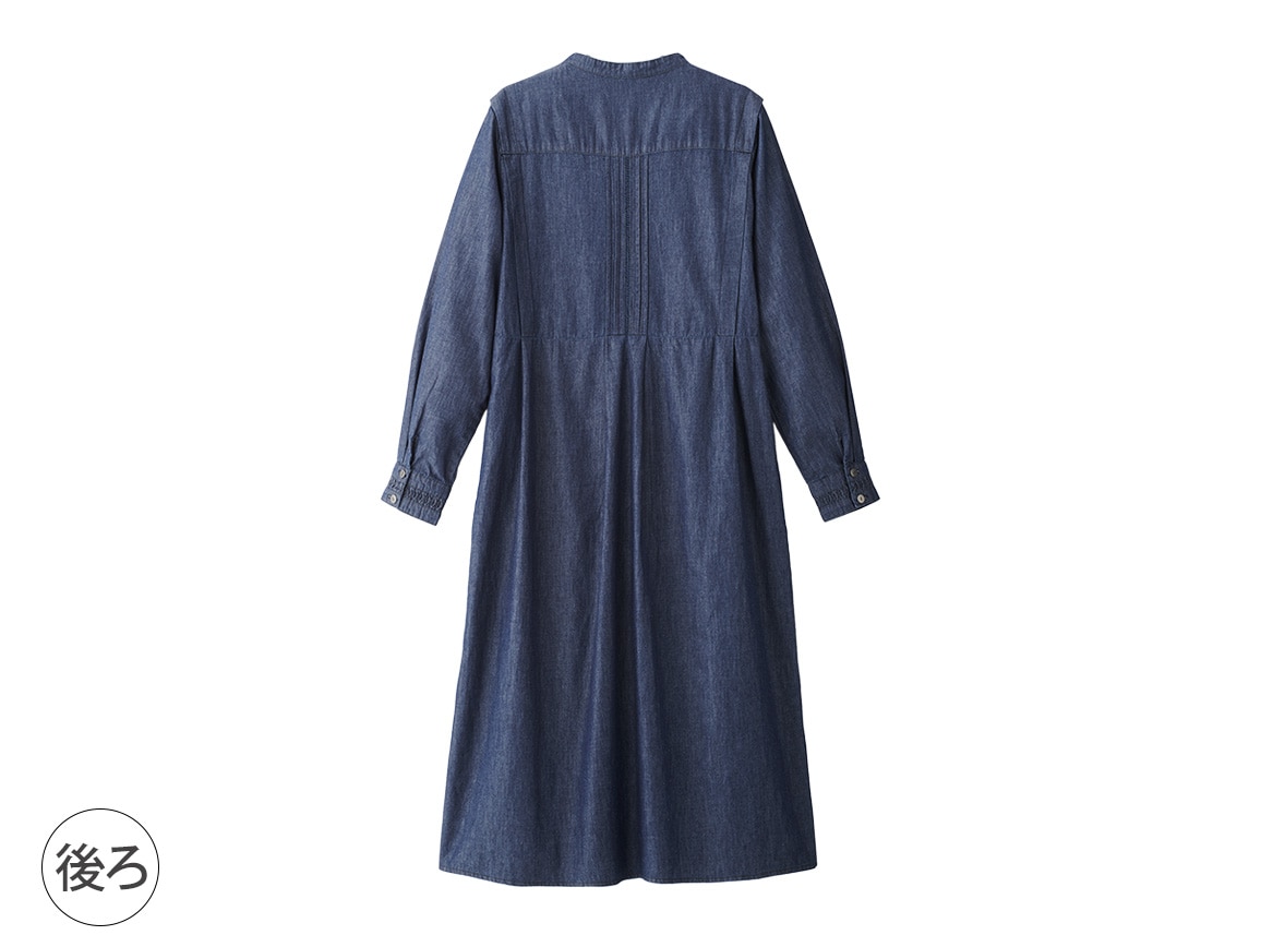 タックデザインダンガリーワンピース タックデザインダンガリーワンピース