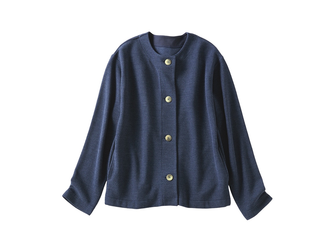 やわらかノーカラージャケット【広告商品】 やわらかノーカラージャケット【広告商品】