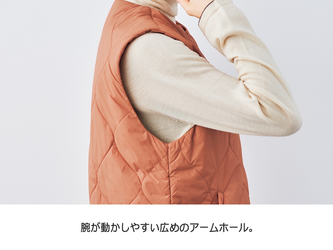 軽量あたたか中わたベスト(FILA×ハルメク) 軽量あたたか中わたベスト(FILA×ハルメク)