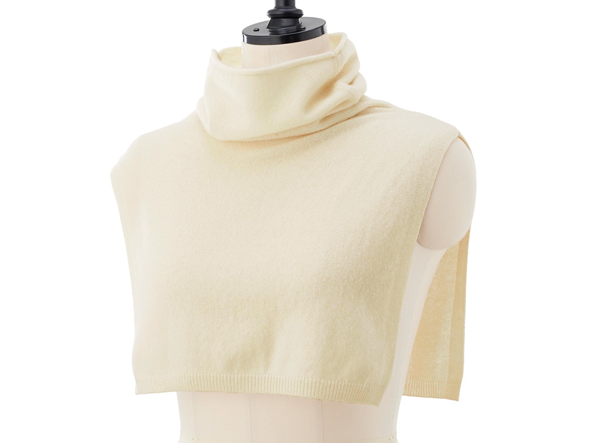 カシミヤ混つけ襟風スヌード カシミヤ混つけ襟風スヌード