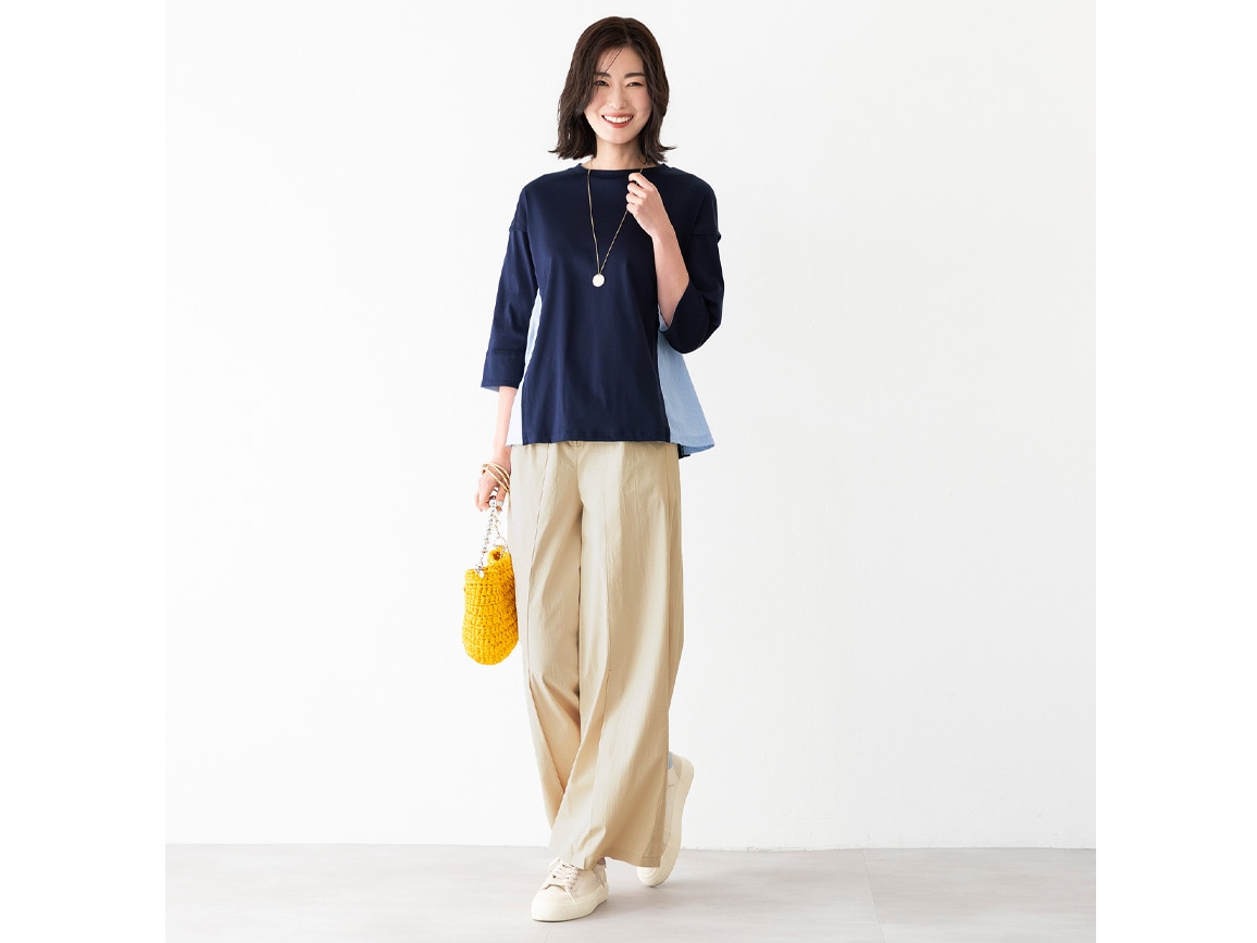 ストライプ使いデザインプルオーバー ストライプ使いデザインプルオーバー