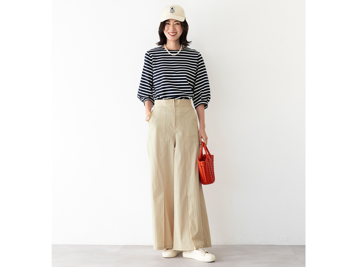 【先行】フロントタックワイドパンツ 【先行】フロントタックワイドパンツ