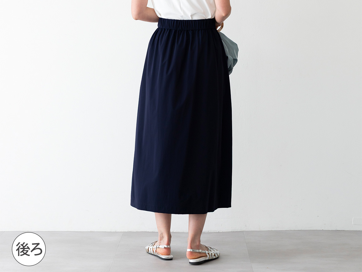 【先行】ボタンデザインフレアスカート 【先行】ボタンデザインフレアスカート
