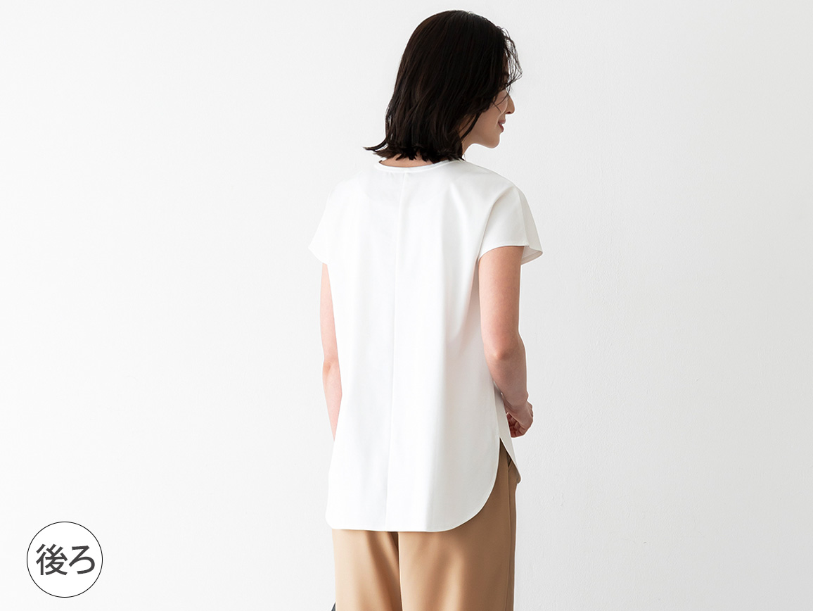 【先行】シンプルコットンフレンチスリーブ 【先行】シンプルコットンフレンチスリーブ