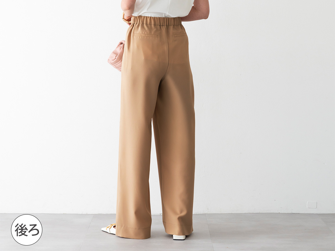 【先行】リネン混セミワイドパンツ 【先行】リネン混セミワイドパンツ