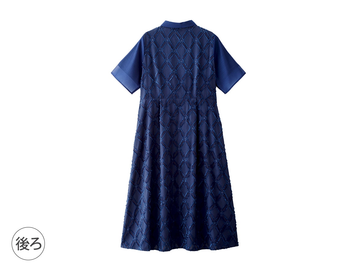 【先行】オーガンジージャカードワンピース 【先行】オーガンジージャカードワンピース