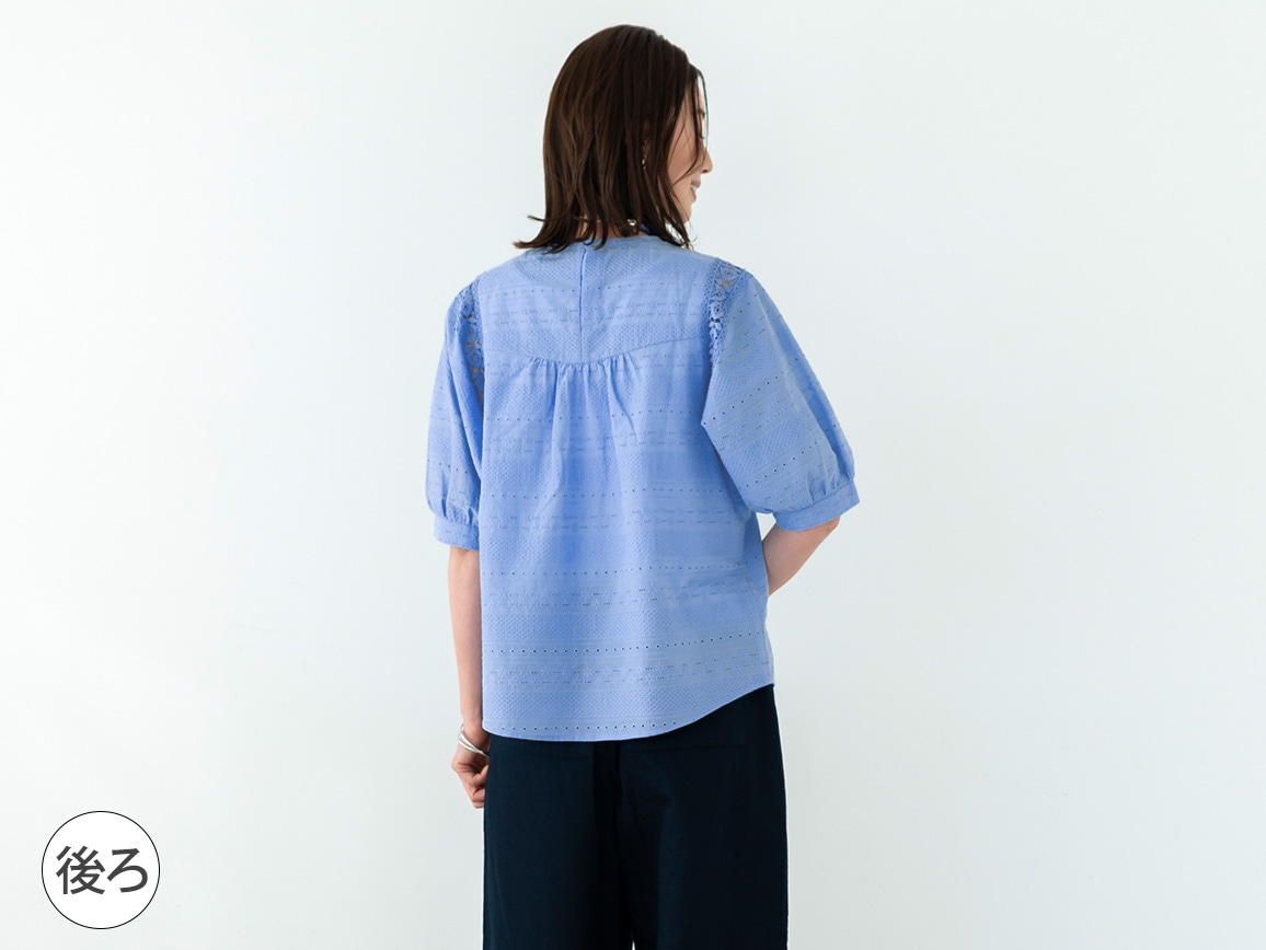 【先行】総レースつかいTブラウス 【先行】総レースつかいTブラウス