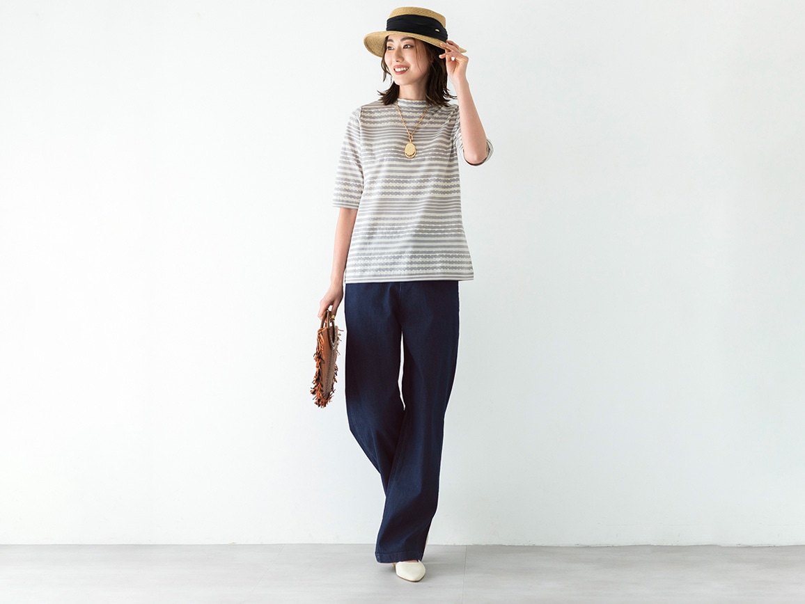 【先行】涼しいセミワイドデニム 【先行】涼しいセミワイドデニム