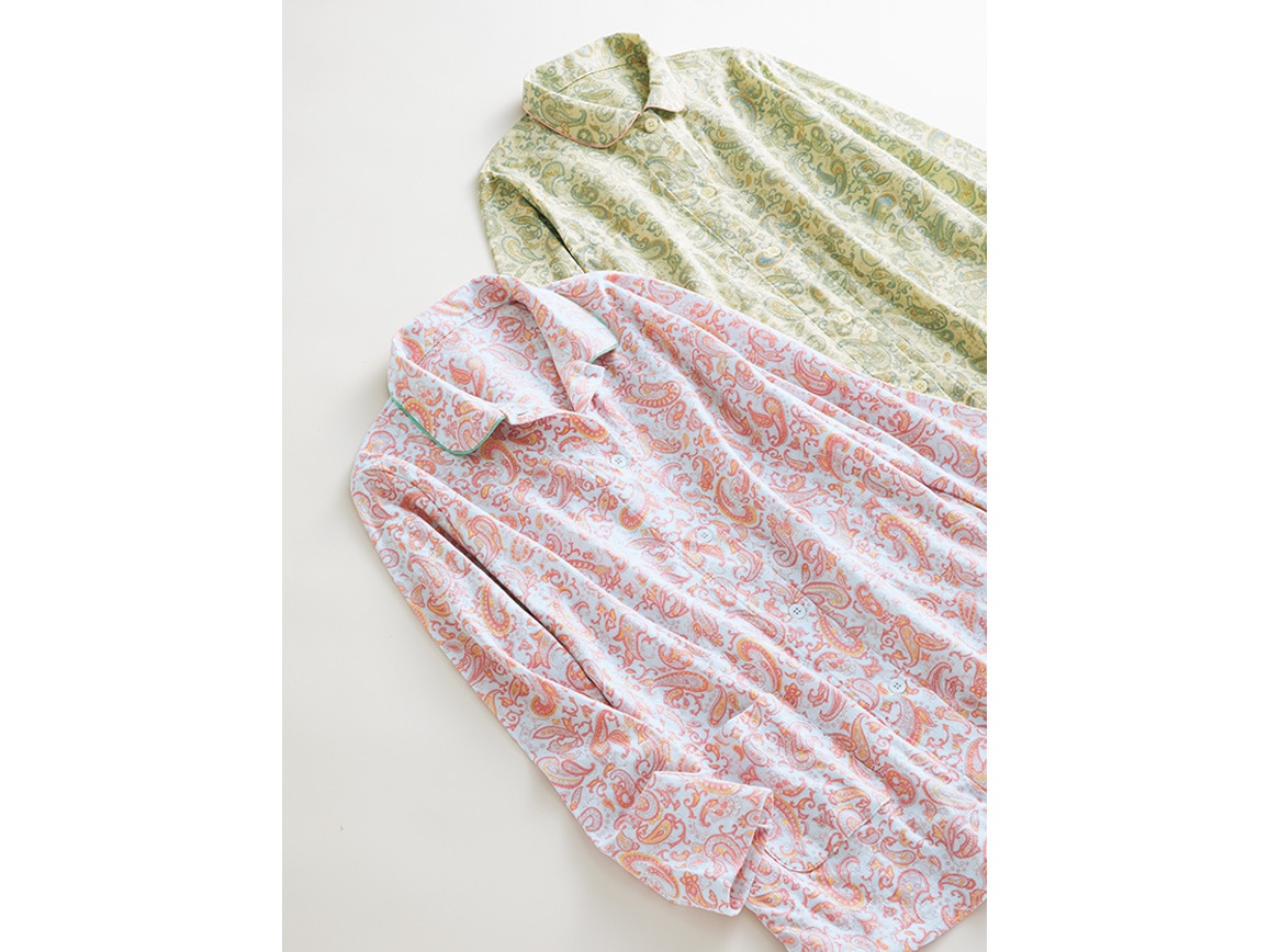 やさしく重ねたコットンパジャマ(ペイズリー柄) やさしく重ねたコットンパジャマ(ペイズリー柄)