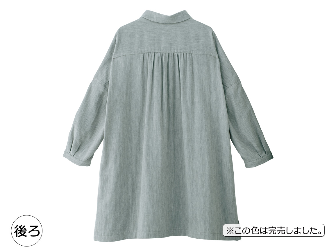 コットンガーゼロングシャツ コットンガーゼロングシャツ