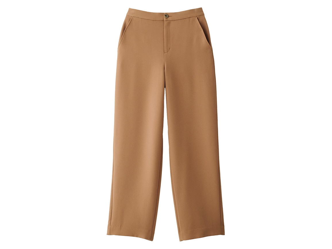 二重織りすっきりワイドパンツ 二重織りすっきりワイドパンツ