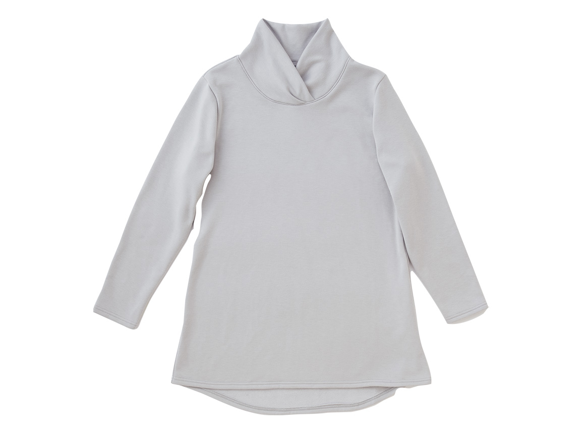 日本製 あったかなめらかクロスネックチュニック 【広告商品】 日本製 あったかなめらかクロスネックチュニック 【広告商品】