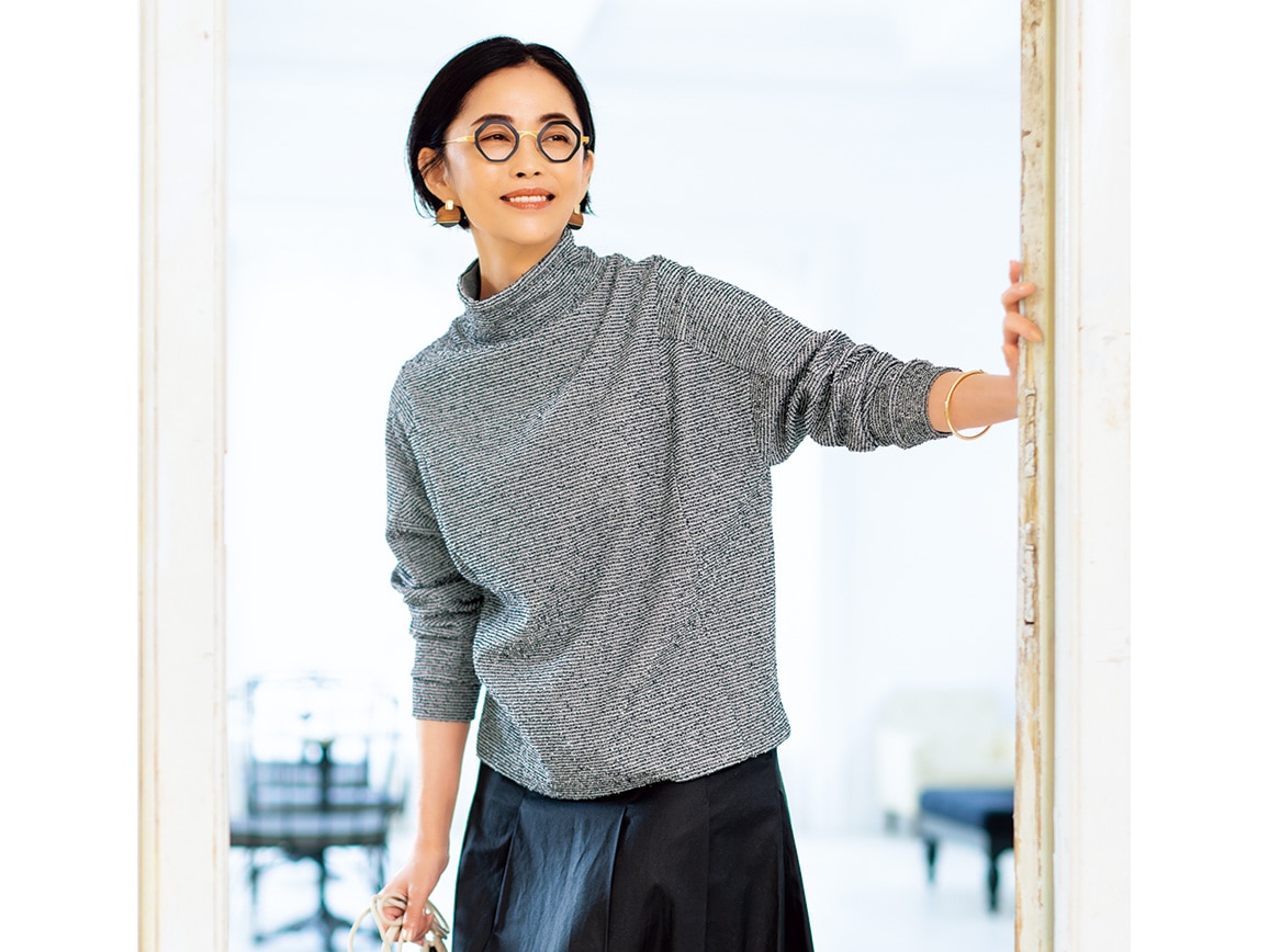 針抜きジャカードゆったりプルオーバー 針抜きジャカードゆったりプルオーバー