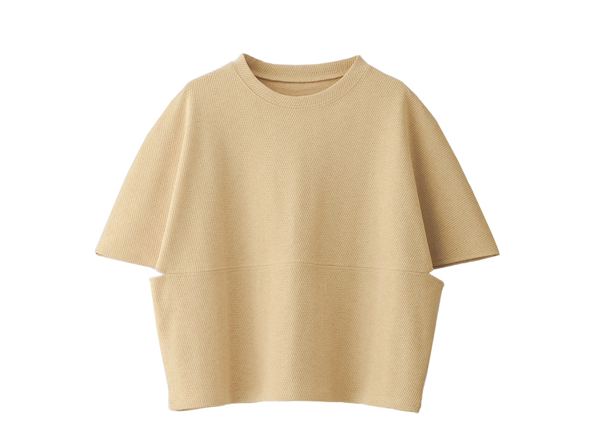 編み柄トップス×ジャージーワンピース 編み柄トップス×ジャージーワンピース