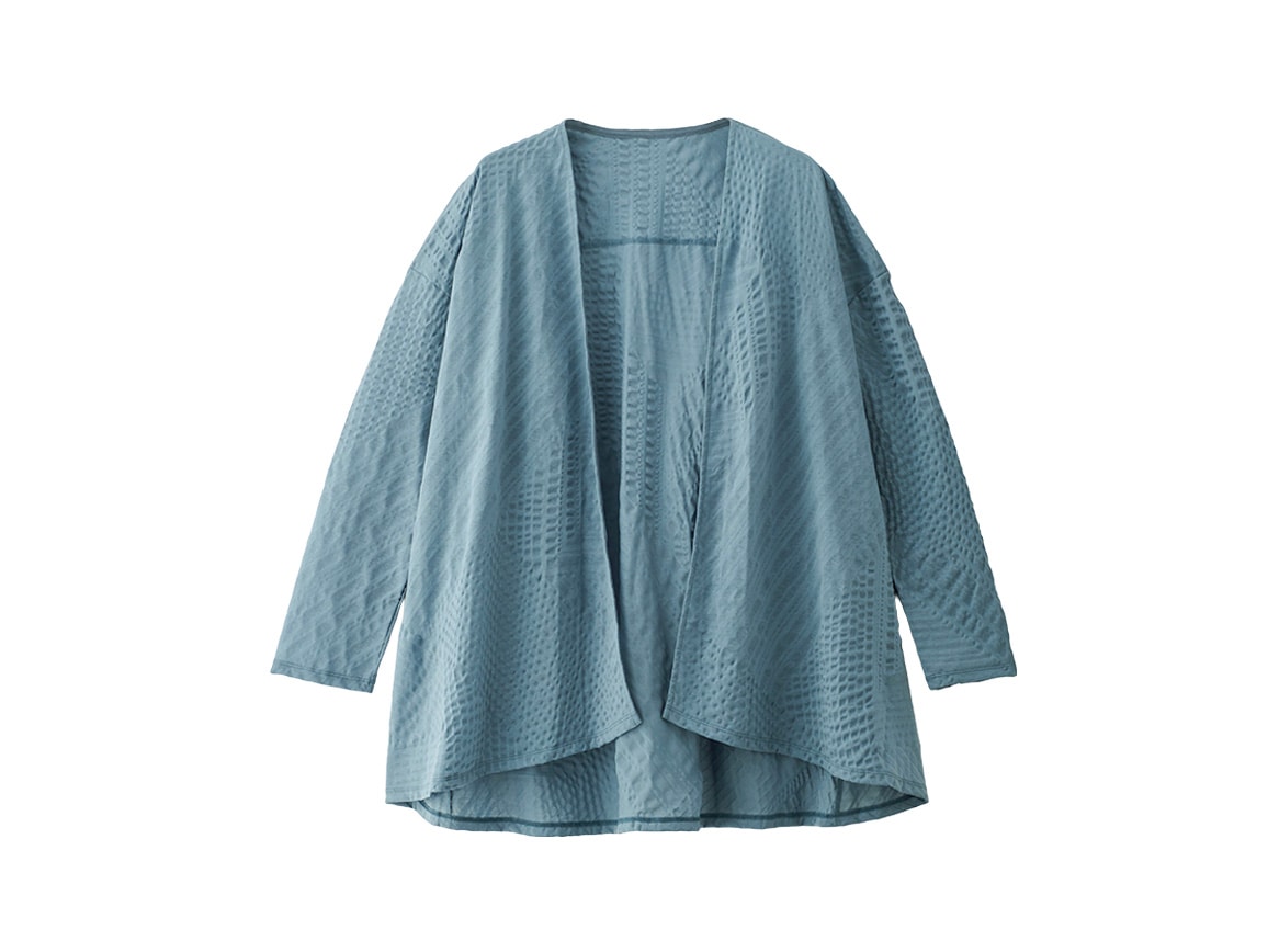 塩縮加工 着流しカーディガン 塩縮加工 着流しカーディガン