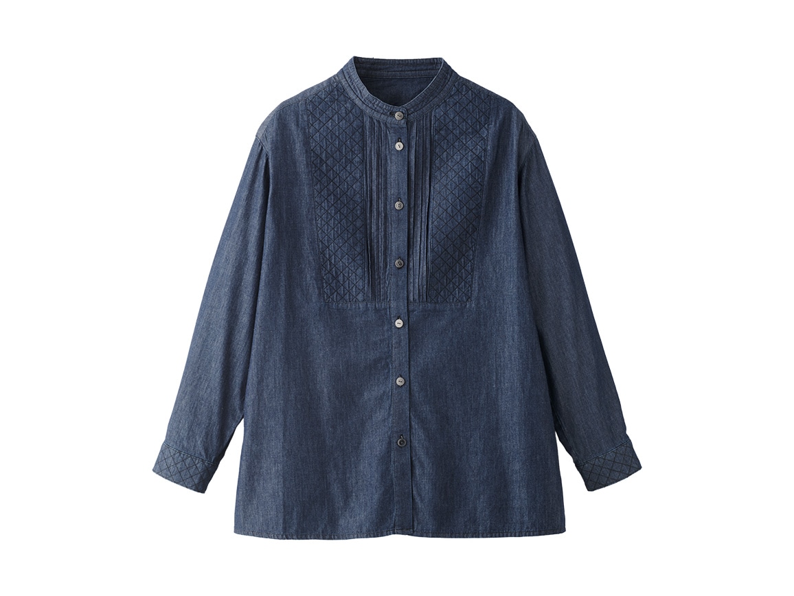 キルトデザインダンガリーシャツ キルトデザインダンガリーシャツ