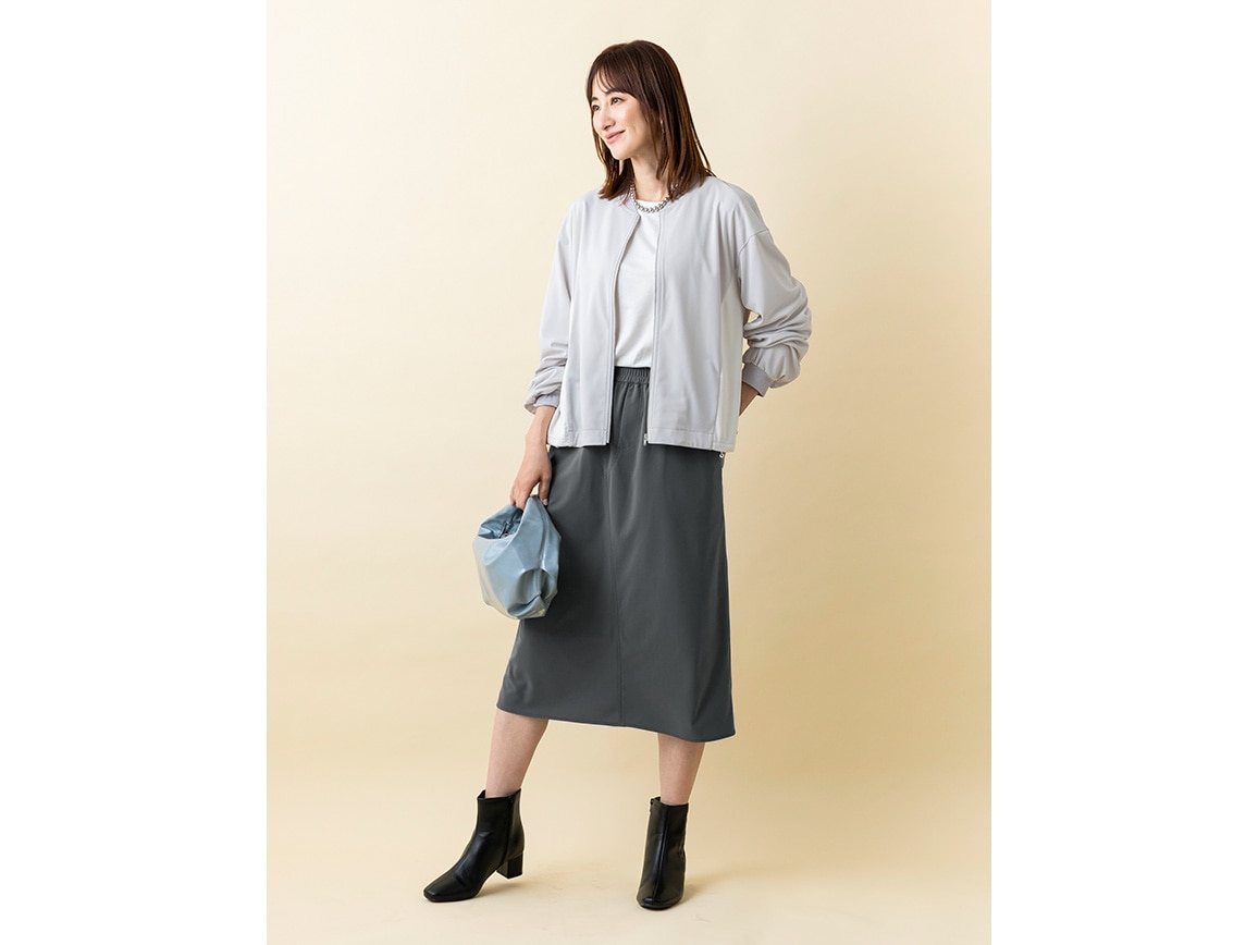 しわになりにくい台形スカート しわになりにくい台形スカート