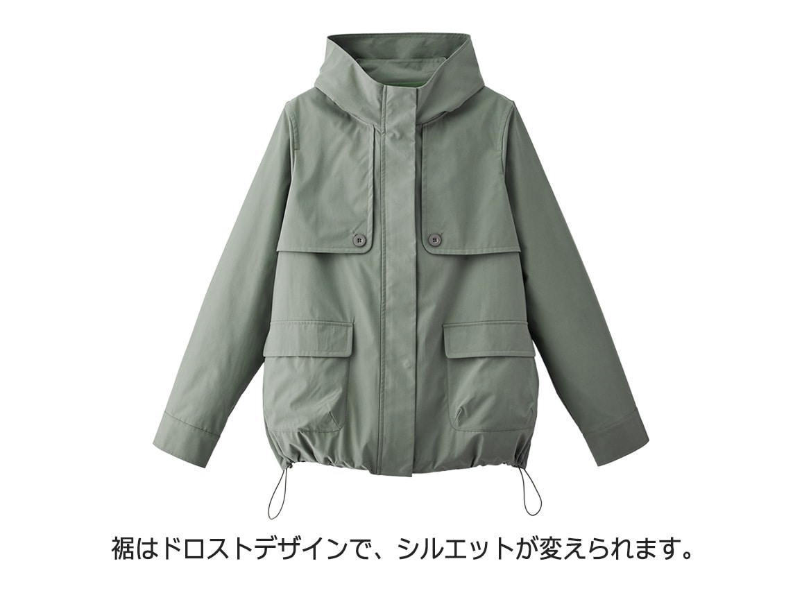 美品★【mercibeaucoup，】混リネン MA-1 ブルゾン カーキ 先行】襟デザインはっ水ブルゾン(02_M 35_カーキ): ｜ カタログ