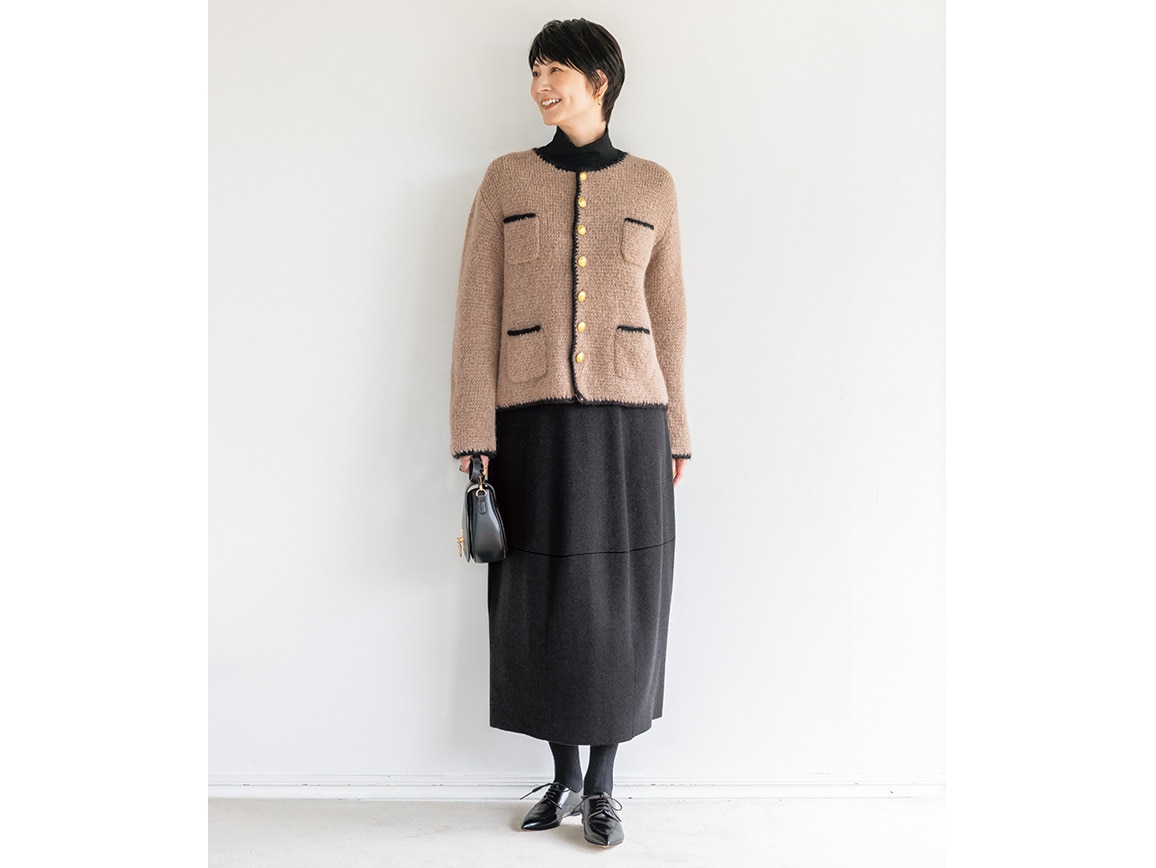 コクーンニット切り替えスカート コクーンニット切り替えスカート
