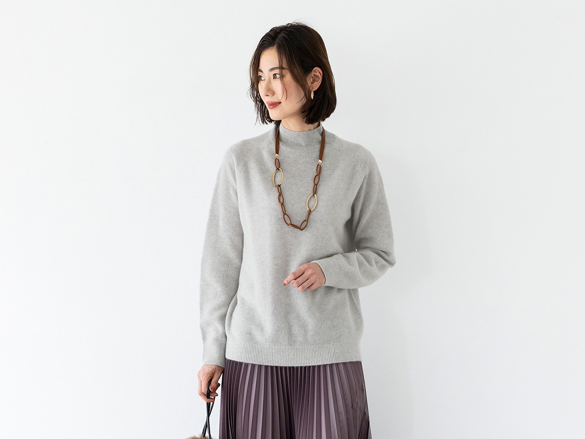 カシミヤハイネックセーター カシミヤハイネックセーター