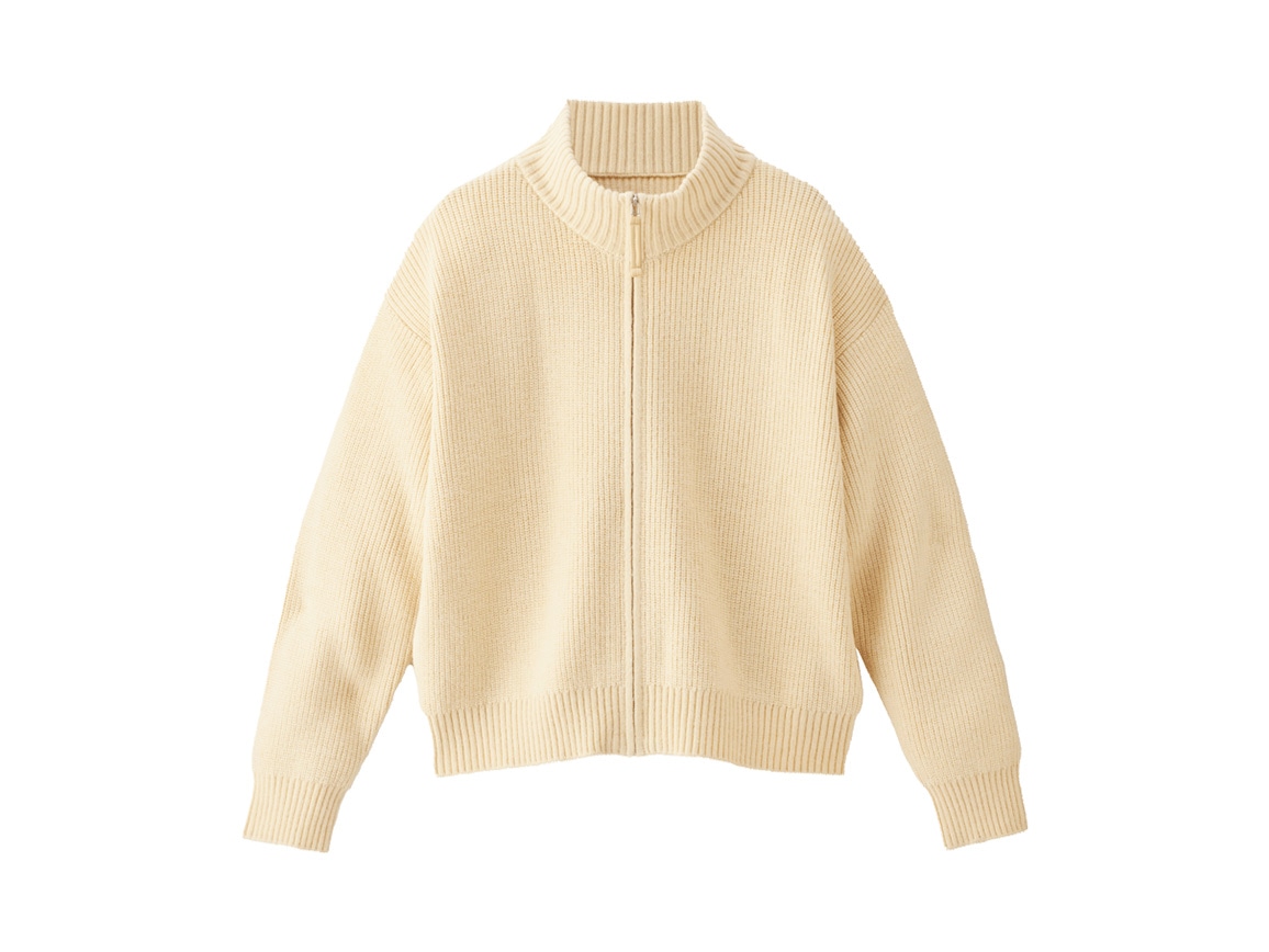 スタンドネックジップカーディガン スタンドネックジップカーディガン