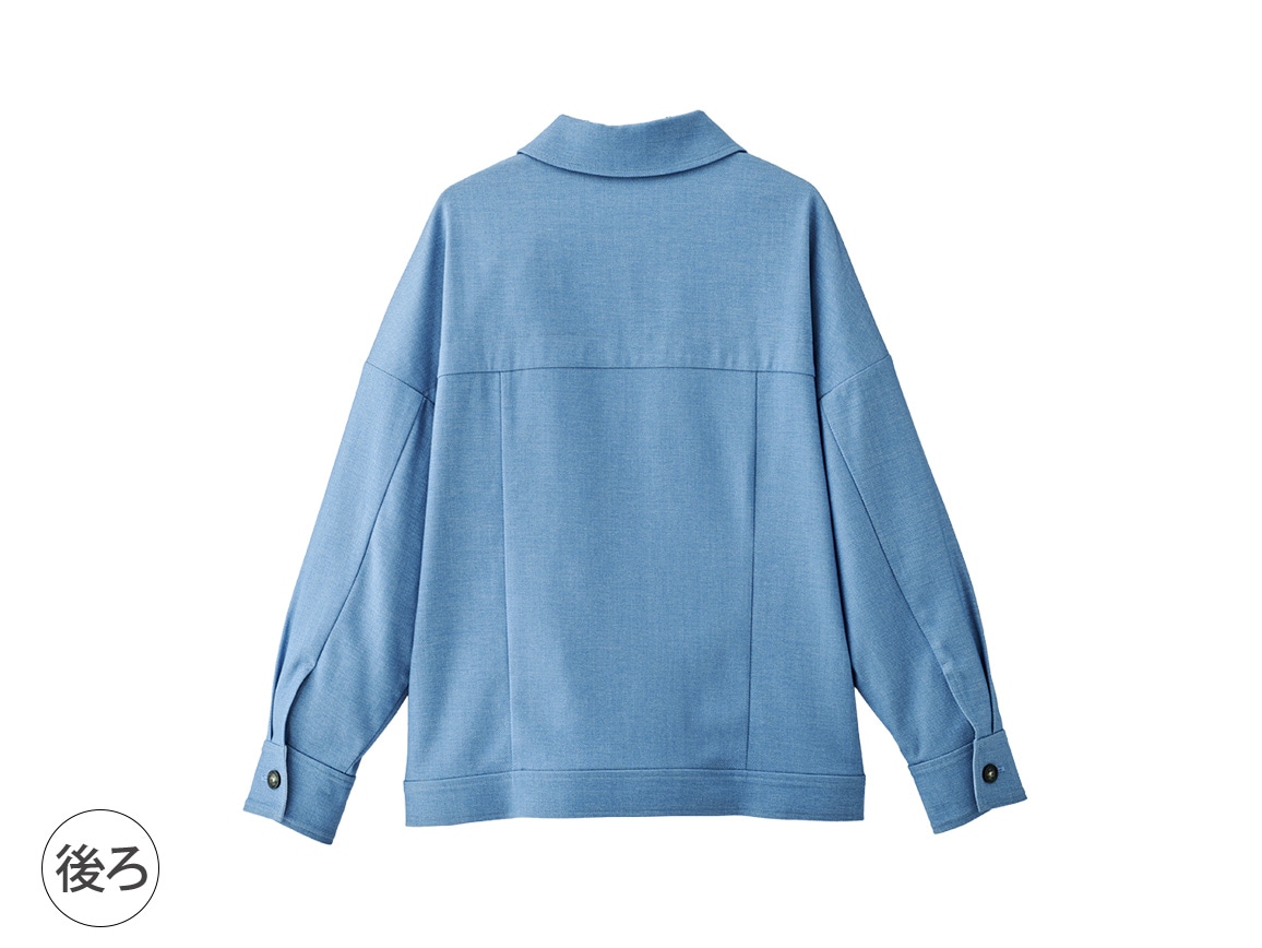 【先行】デニム調ゆったりブルゾン 【先行】デニム調ゆったりブルゾン
