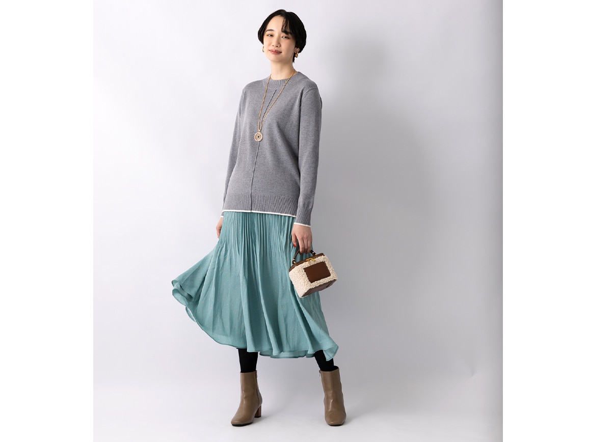 【先行】アコーディオンプリーツスカート 【先行】アコーディオンプリーツスカート