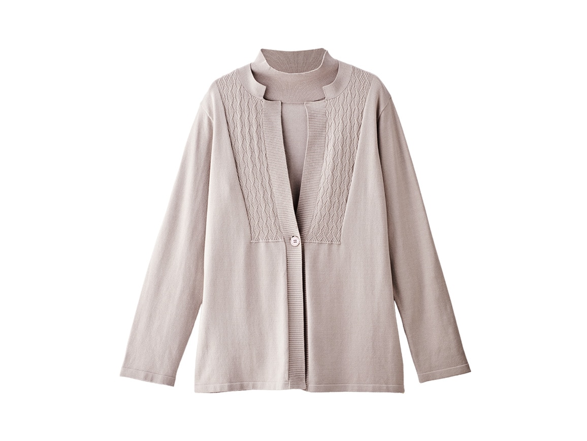 【先行】編み柄デザインニットアンサンブル 【先行】編み柄デザインニットアンサンブル