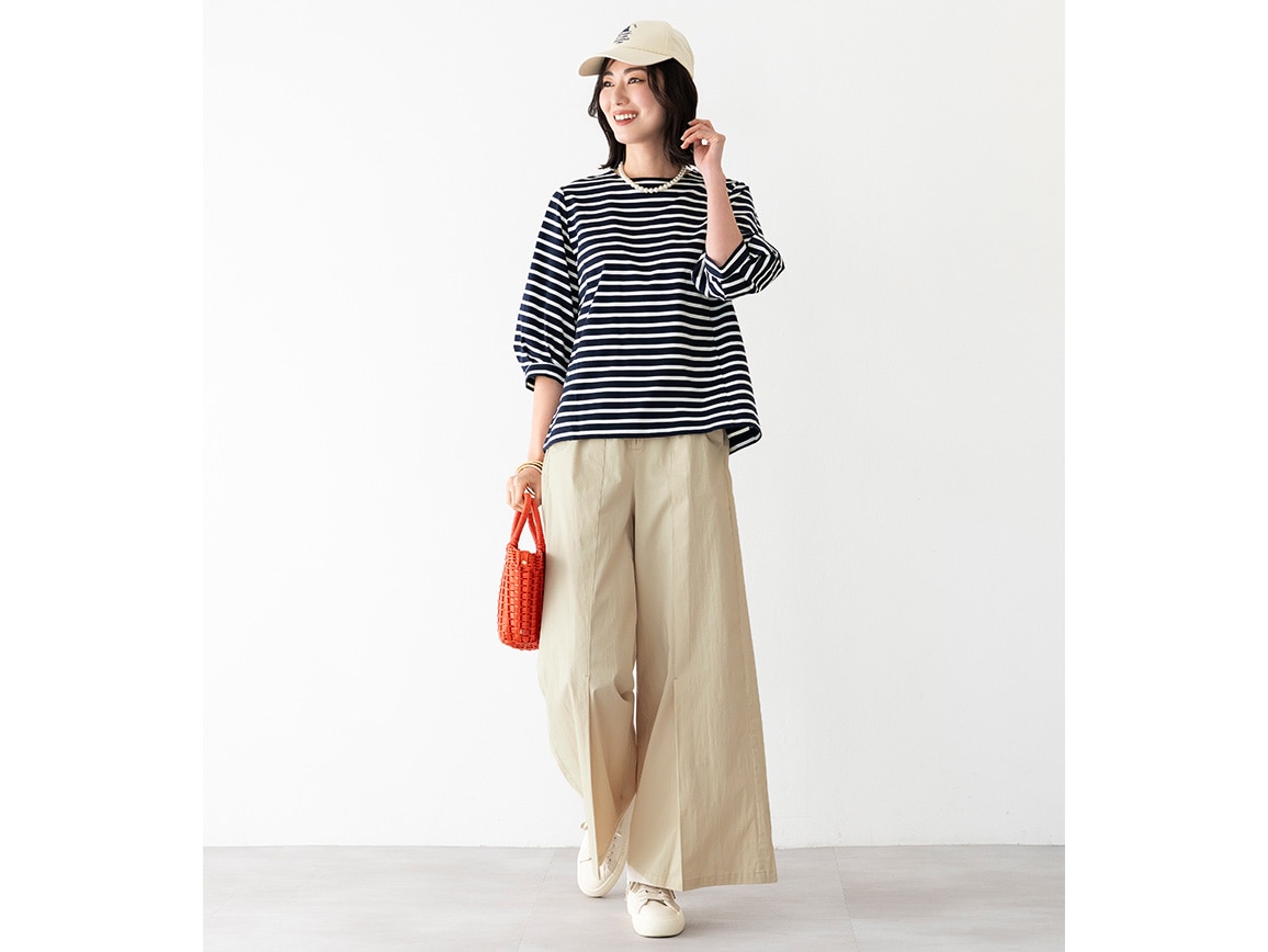 【先行】フロントタックワイドパンツ 【先行】フロントタックワイドパンツ