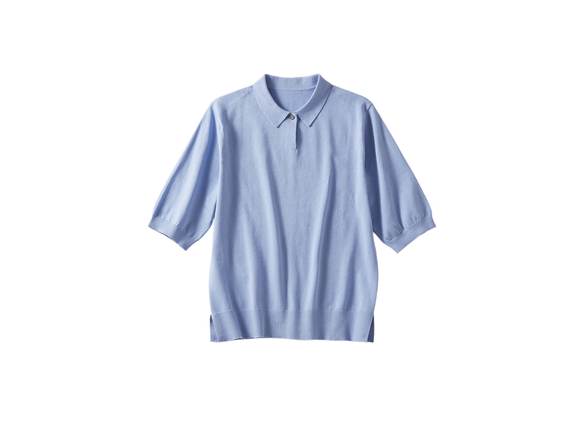 ポロ襟ニット×カーデアンサンブル【広告商品】 ポロ襟ニット×カーデアンサンブル【広告商品】