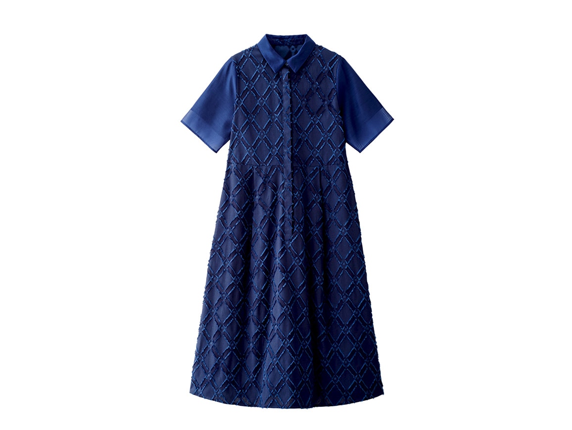 【先行】オーガンジージャカードワンピース 【先行】オーガンジージャカードワンピース