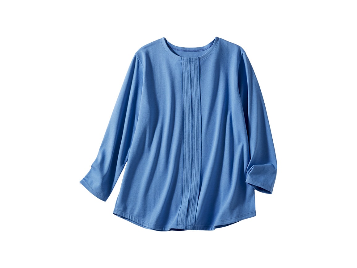 キレイが続くステッチデザインTシャツ(七分袖) キレイが続くステッチデザインTシャツ(七分袖)